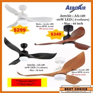 Yes Install AeroAir CEILING FAN AA120 DC Motor +24W LED Light Kit 3-tones (Super Bright) 42 or 52 Inch Designer fan