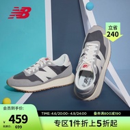 NEW BALANCE NB官方新款男鞋女鞋237系列舒适时尚复古潮搭休闲运动鞋 浅灰/深蓝色 MS237SC 45(脚长29cm)