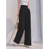 Women's mid-zip wide-leg pants