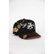 AA Quality- EW E2RA EXCLUSIVE 9FIFTY BLACK/ BROWN ATLANTA BRAVES "CITY OF ANGELS" W/ ALL STAR GAME S
