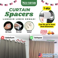 MIZU Curtain Spacer Ripple Fold Blackout Curtain Wave Fold Curtain Spacers Window Treatment (1qty)
