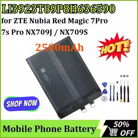 7.78V 2500mAh LI3923T89P8H636590 Mobile Phone Battery for ZTE Nubia Red Magic 7Pro/ NX709J RedMagic 
