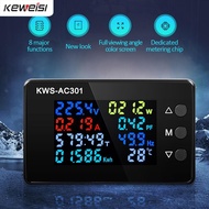 【พร้อมสต็อก】 KWS-AC301จอแสดงผลดิจิตอลโวลต์มิเตอร์แอมมิเตอร์ AC 50-300โวลต์พลังงานพลังงานเมตร8 In1 LE