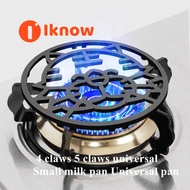 LY Wok Ring, Non Slip Black Cast Iron Stove Rack For Kitchen Wok Port Ring Cooop Range Pan Holder