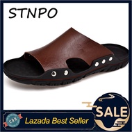 STNPO 2024 New Shoes Men Slipper Selipar Men Sandal Sandal for Men Casual Shoes Sandals Leather Sandal Kulit Lelaki Sandal Lelaki Sandle for Men