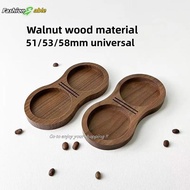 FAMY Walnut Wood Coffee Tamper Station Professional Non-Slip Bottom Coffee Tamper Storage Base Multi