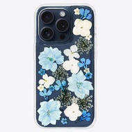 霧藍悠悠 iPhone 15 14 13 12 Pro Max 永生花手機殼 客製姓名