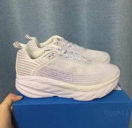 HOKA ONE ONE Bondi 6 減震耐磨防滑跑鞋 白色 男女同款