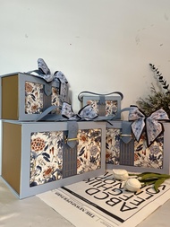 UNIGOLD Flower Series Light Luxury Gift Box (Include Ribbon) ( (4 Size) Kotak Hadiah Birthday Box Pa
