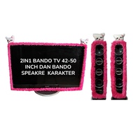 HOME SET 3in1 BANDO TV 42 AND A PAIR OF CHARACTER SPEAKERS