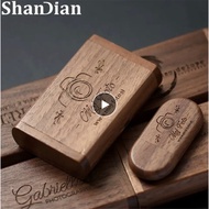 [READY STOCK]Wooden Pendrive wood box customizing flash drive 8GB 16GB 32GB 64gb 128gb wedding gift