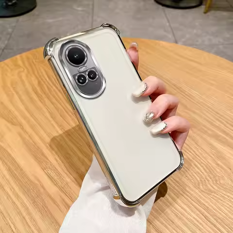 For OPPO Reno 10 Case OPPO Reno10 Pro Phone Case Reno 10 5G Four Corners Thickening Shookproof Plati