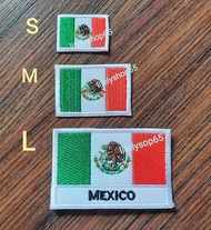 ธงMexico เม็กซิโก ธงชาติ อาร์มธง  ธงยุโรป South America Patch Europe Flags Asia Iron Patch ตัวรีดติดเสื้อ ตัวรีดติดกระเป๋า ตัวรีดติดหมวก