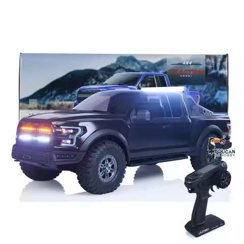 RC Crawler Car 1/8 Pickup Model F150 Remote Control Off Road Vehicle 4WD 2PCS Axle Lock 775 Brushed 