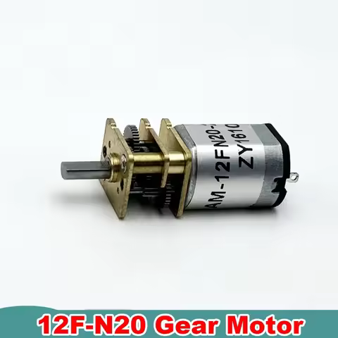 12F-N20 Geared Wheel Gear Motor DC Micro Metal Gear Electric Motors 3-6V 75RPM Slow Speed Reducer El