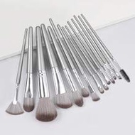 14 ชิ้น ชุดแปรงแต่งหน้าคาบูกิสีเขียวเข้มสุดหรู - ขนแปรงไนลอนที่ไม่ก่อให้เกิดอาการแพ้, ด้ามจับ ABS, แ