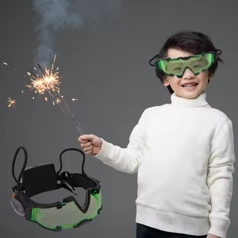 Night Vision Goggles Night Vision Glasses Multi-Function Night Mission Goggles Light Up Green Goggle