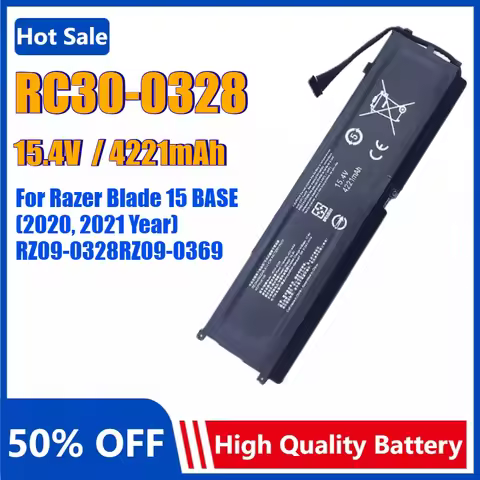 New RC30-0328 Laptop Battery for Razer Blade 15 BASE 2020 2021 Year RZ09-0328/0369 RZ09-0369 Replace
