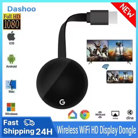 HDMI-compatible Chromecast Google Wireless WiFi mirascreen HD Display Dongle Media Streaming Video T