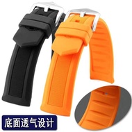 Suitable for CYMA Sima Watch Strap Men Women Strap Silicone Soft Butterfly Buckle Watch Chain Waterp