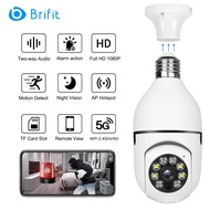 Brifit Hỗ trợ Camera giám sát nhà thông minh 5G WIFI LED Full màu IR Tầm nhìn ban đêm E27 Camera IP