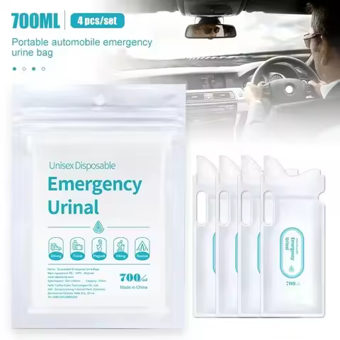 4PCS 700ml Car Urine Bag Emergency Portable Vomit Bags Mini Mobile Toilets Handy Unisex Disposable U