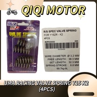 UMA RACING Y15 VALVE SPRING K2 R/S SPEC 4PCS WIRE DIAMETER 3.2MM SPRING STROKE 8.8MM 69.7kg-9L