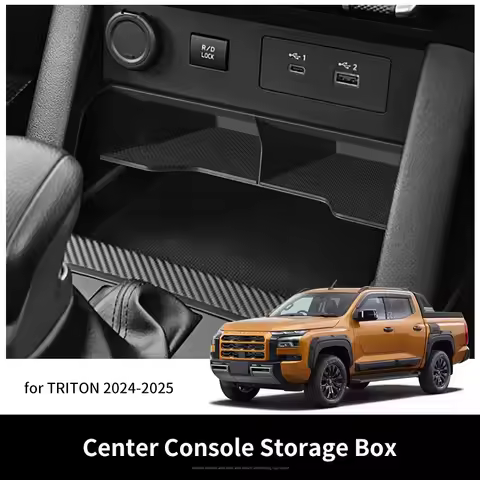 Suitable for 24-25 Mitsubishi L200/Triton Automobile Central Control Storage Box Car Storage Box Int