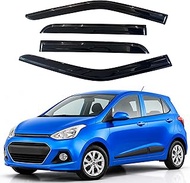 Window Visor Compatible with Hyundai Grand i10 Hatchback 2020-2023, Rain Guard Tape-On Extra Durable