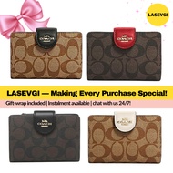 SALE Medium Corner Zip Wallet in Signature Canvas collection C0082