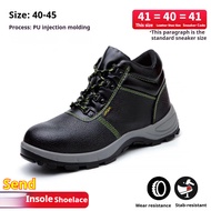 Men safety shoes protection shoes anti-smash anti-stab high-top labor construction site work shoes