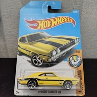 Hot Wheels 69 Dodge Charger 500 Moon Eyes Yellow