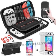 10 in 1 Nintend Switch OLED Accessories Storage Bag Dockable Protective Case 2 Screen Protector 6 Cover for Nintendo Switch OLED