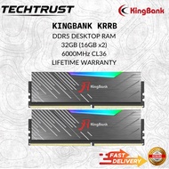 KINGBANK KRRB Dark Soarblade RGB DDR5 UDIMM 6000 MHz - CL36 32GB (16GB*2) - Black