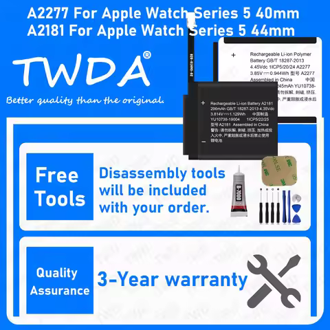 A2277 A2181 Large capacity Battery For APPLE Series 5 40mm 44mm/iWatch 5 40mm 44mm SmartWatch Batter