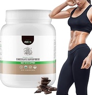Detox Organics Chocolate Green Superfood Powder - Made with Organic Ingredients Like Kale, Wheatgrass, Chlorella, Spirulina, and Beet Juice - Perfect for Keto and Vegan Meal Replacement Shakes