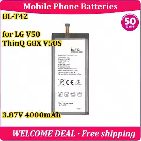 [New] BL-T42 for LG V50 ThinQ G8X V50S Mobile Phone Battery 3.87V 4000mAh Large Capacity Replacement