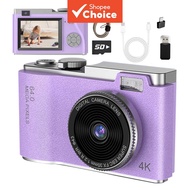 Portable 4K Digital Camera, 48MP High-definition Digital Camera Suitable for Learning Photography Ka