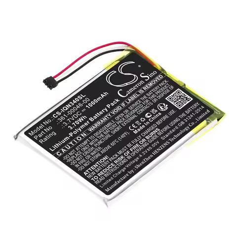 Li-Polymer GPS, Navigator Battery for Garmin, 3.7V, 1000mAh , Compatible Models: Dash Cam 20, Nuvi 3