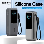 SIKAI Silicone Case for Anker Zolo 165W  A1695 Protective Case with Hand Strap TF/SIM/PIN Storage Su