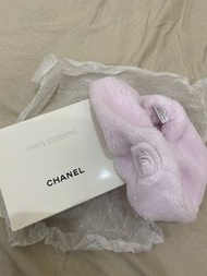 正品Chanel beauty粉紅洗臉髮帶/髮圈