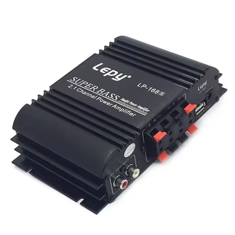 12V Power Subwoofer 2.1 Channel Car Amplifier Lepy LP-168S Auto Audio Bass Output HiFi Stereo Sound 