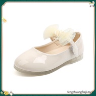[READY STOCK] 1-7y Princess Sweet Black White Glossy Soft Comfortable Dinner Outing Cover Shoe (size