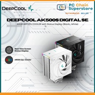 Deepcool AK500S Digital SE ARGB AIR CPU COOLER with Status Display (Black , White)
