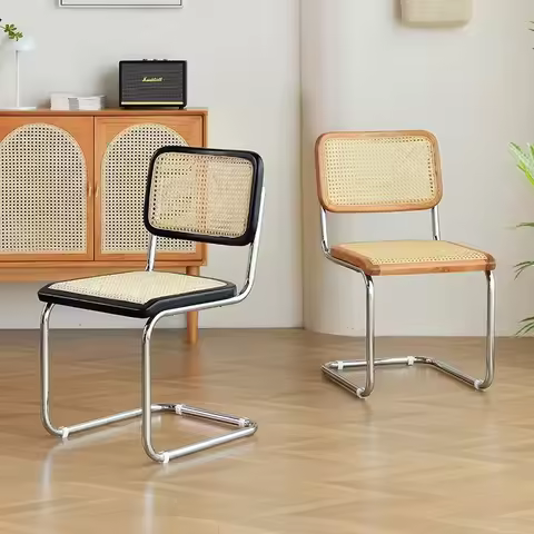 ZKitchen Rattan Nordic Dining Chair Cesca Wooden Salon Design Ergonomic Dining Chair Modern Luxury C