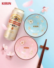全新 KIRIN 麒麟 一番搾  陶瓷碗套裝 連碟 櫻花 富士山 啤酒杯 配襯品