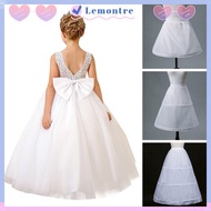 Lemontre Girls Short Hoop Crinoline Skirt - White Wedding Accessory