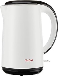 Tefal Safe’Tea KO2601 - Electric Kettle, 1800W, 1.7L Capacity, White Finish, Double Layer Heat Prote
