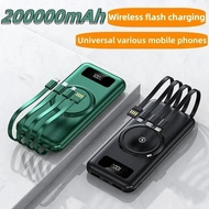 2025 New Wireless Power Bank 200000mah Intelligent Control Direct Sales Portable Power Bank With Cab