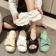 GS69 - WEDGES MODERN SLIP-ONWanita WITH 7CM THICK HEELS, CROSS-RIBBON MODEL, SYNTHETIC MATERIAL CK 5